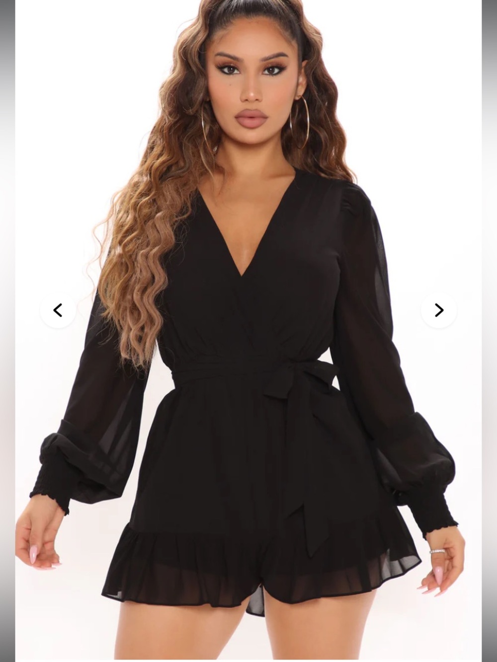 Fashion Nova Black Love Letter Romper